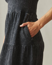 women's premium slub tiered dress